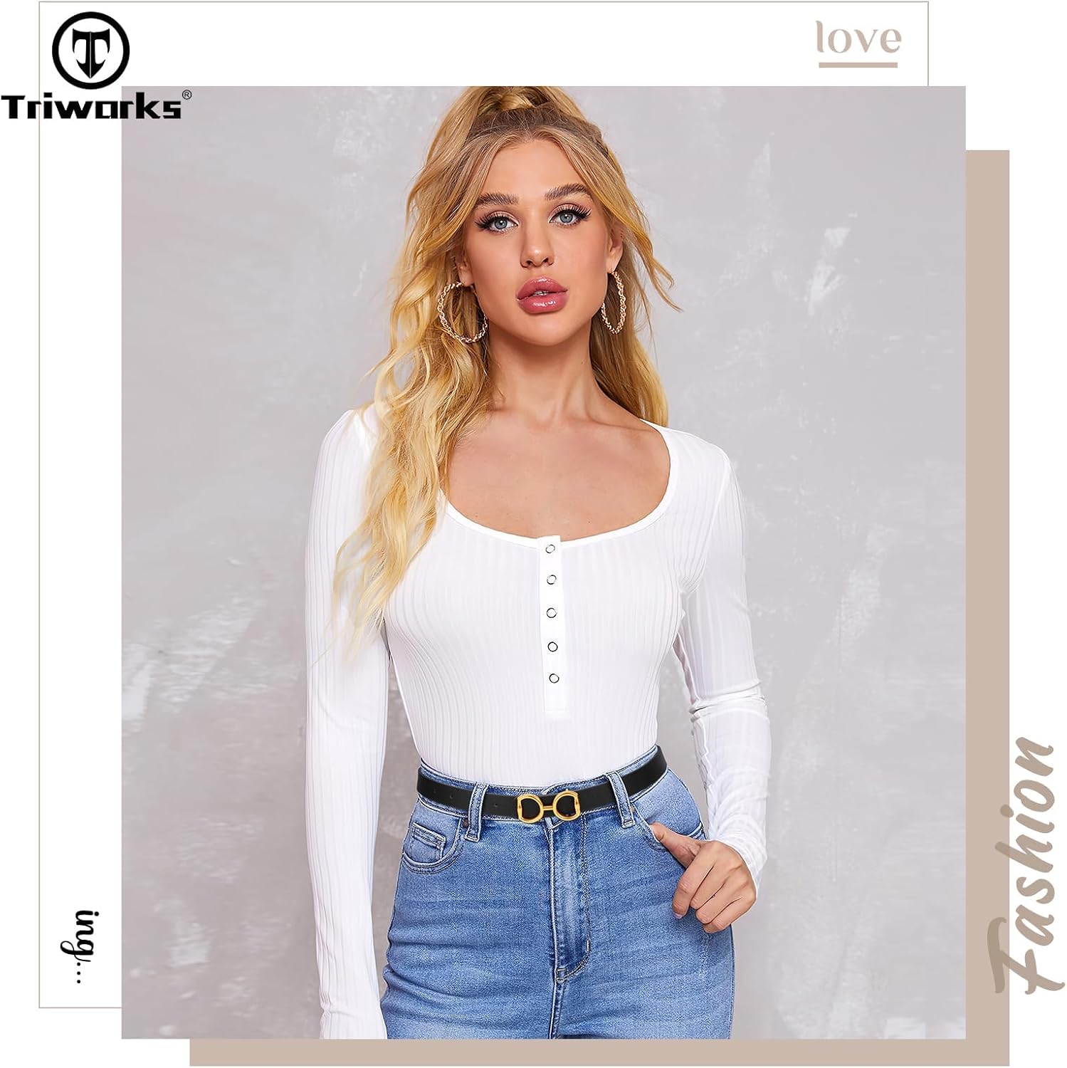 TRIWORKS Reversible Leather Belt for Women, Fashion Ladies Belt for Jeans Pants Dress Width:0.9" - Image 3