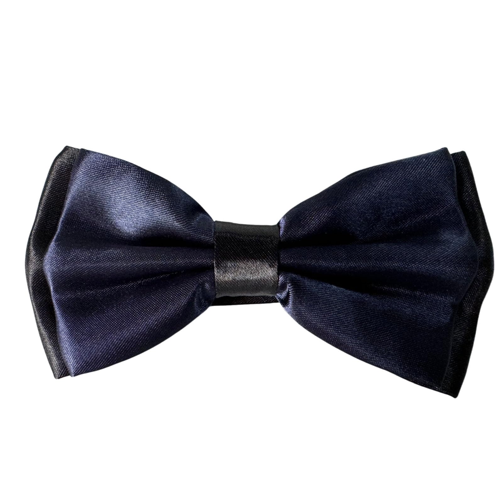 Yanjay Store Men's Dark Blue Satin Pre-Tied Bowtie, Adjustable Bow Tie For Wedding Parties (Dark Blue)