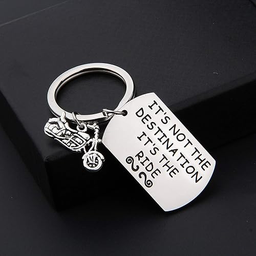 Miniatura 5 de MAOFAED Llavero de motocicleta para motociclista, regalo de pollito