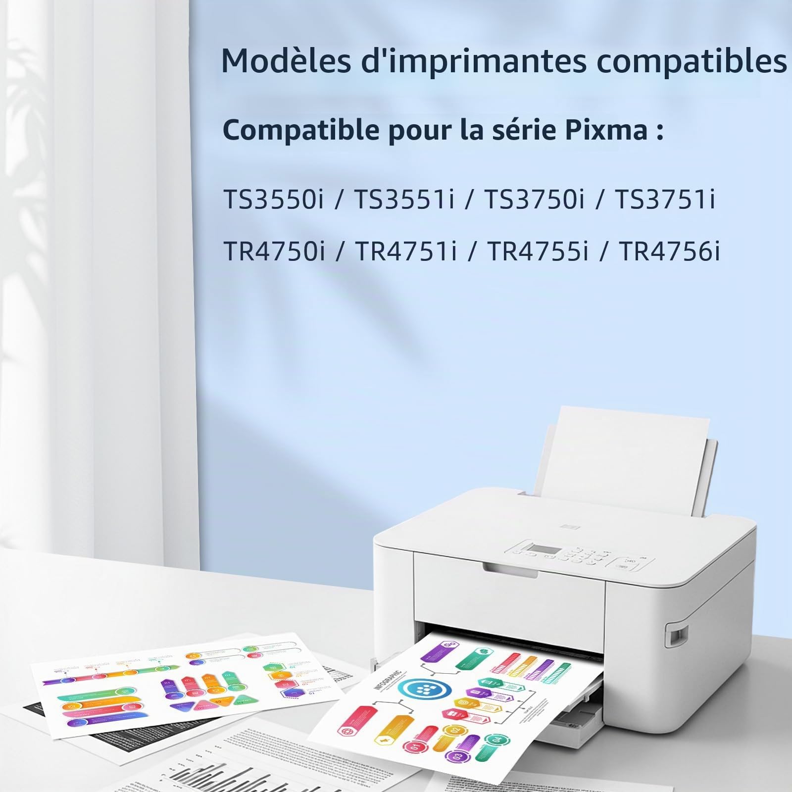 ECOINKO PG-575XL & CL-576XL – 900+ Pages, Remplacement pour Cartouche Canon 575 et 576 Origine, Cartouche Encre 575 576 XL pour Canon Pixma TS3550i TS3750i TS3751i TR4750i TR4751i TR4755i TR4756i