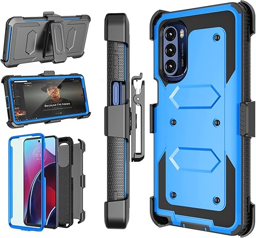 Njjex Funda para Moto G Stylus 2022 5G, para Motorola G Stylus 2022 5G, Nbeck a prueba de golpes resistente protector de pantalla integrado con clip Njjex Funda para Moto G Stylus 2022 5G, para Motorola G Stylus 2022 5G, Nbeck a prueba de golpes resistente protector de pantalla integrado con clip