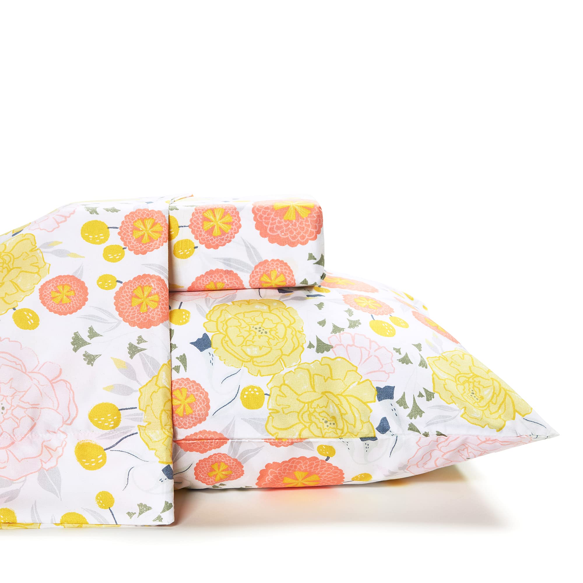 Light Floral Bedsheets Full Size, Super Soft Wrinkle Resistant Bedding Set for Boho Room Décor, Premium Floral White Full Bed Sheets for Girls, Teens and Master Bedrooms by Where the Polka Dots Roam