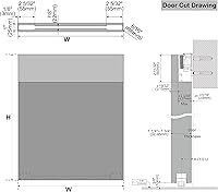 Vista 8 de DIYHD Herrajes para puerta corrediza oculta de granero de 38 pulgadas con mecanismo de cierre suave, sin riel de suelo, se ajusta a ancho