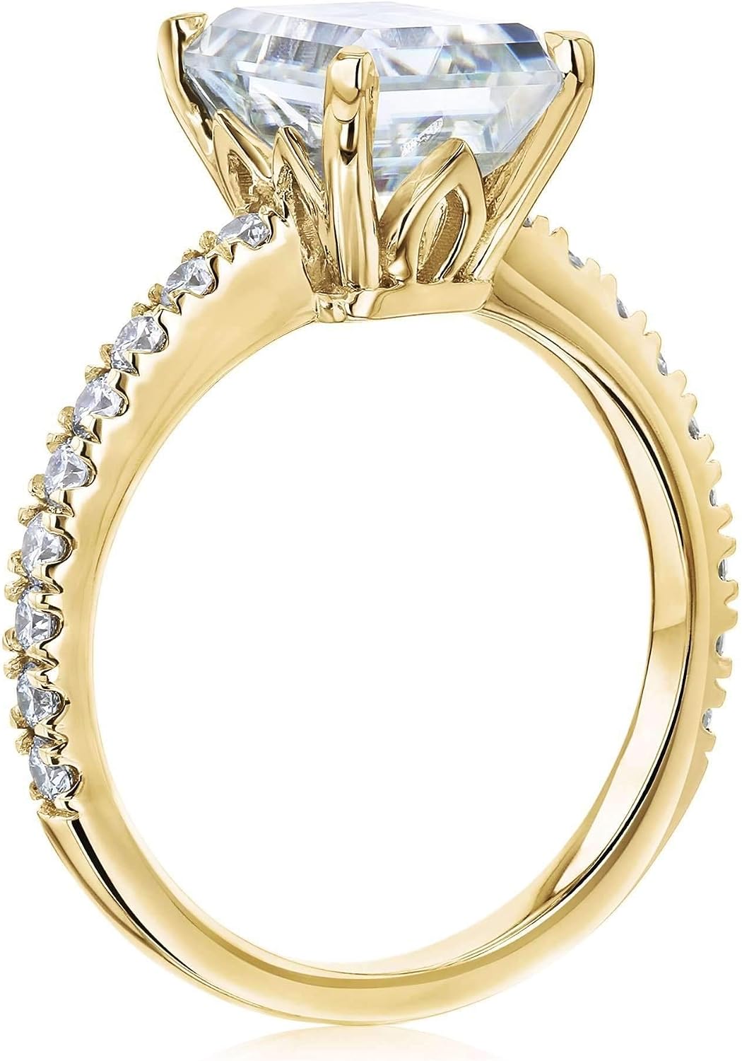 Kobelli 2.45ct Emerald Moissanite Tulip Head Ring (GH/VS)