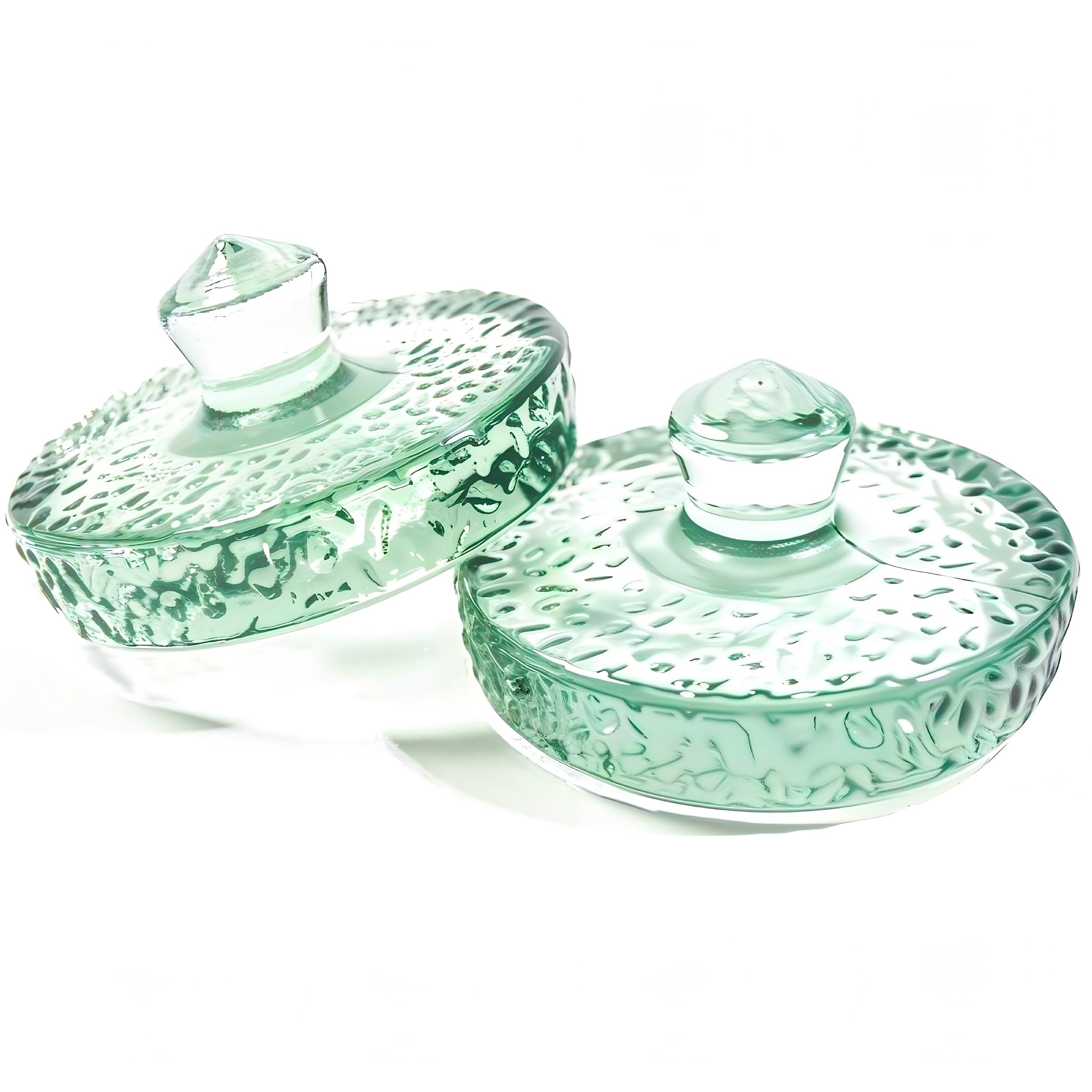 Fermentation Weights for Large Wide Mouth Gallon Mason Pickling Canning Jars (Over 3.5 Inches), Fermenting Weigh Easy Grip With Grooved Handles Wavy Grain Dot for Brewing Fermented Foods, Pack of 2