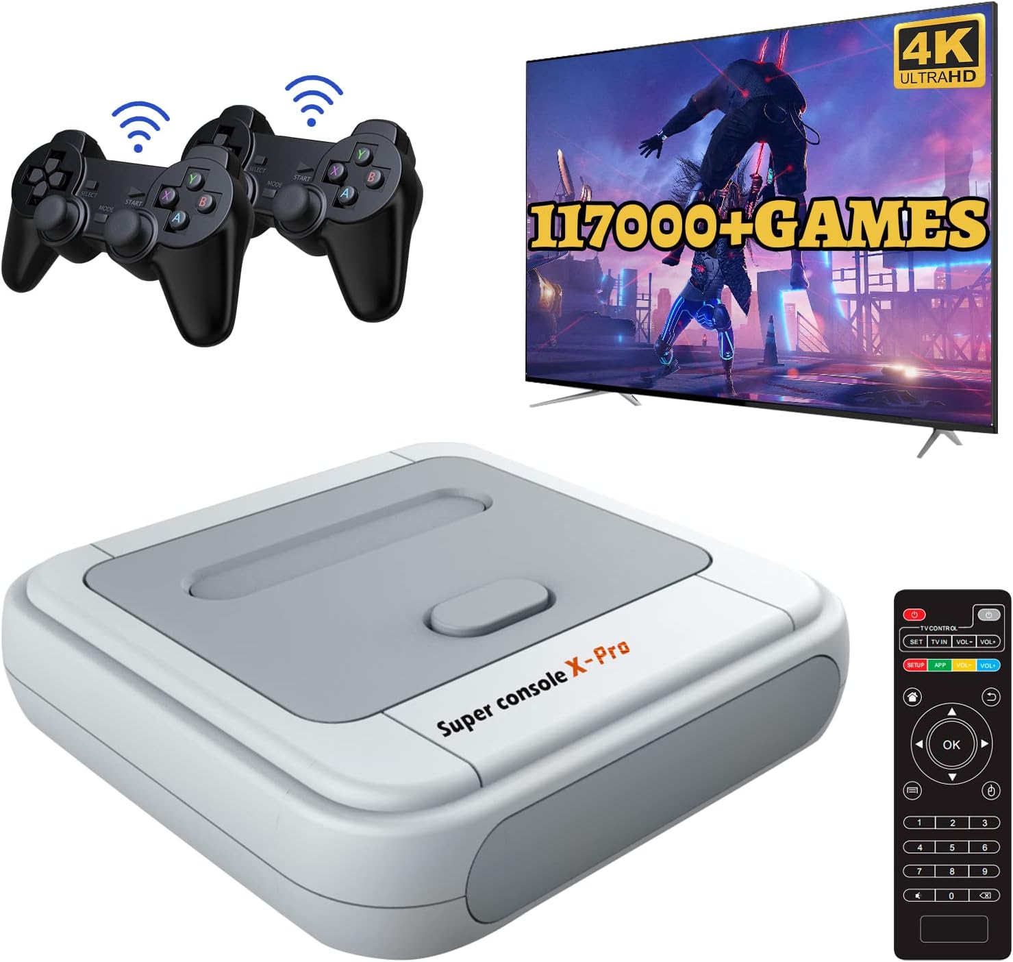 Kinhank Super Console X Pro with 117000+ Games,TV & Game