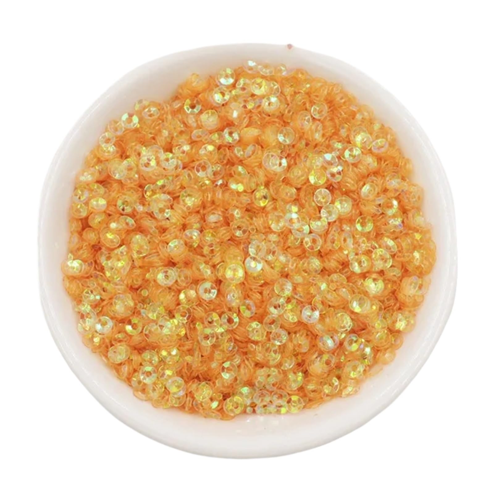 100 g 3 mm kubek okrągły PCW luźne cekiny do szycia rękodzieła ślubnego DIY kobieta taniec błyszczące akcesoria (żółto-3 mm)