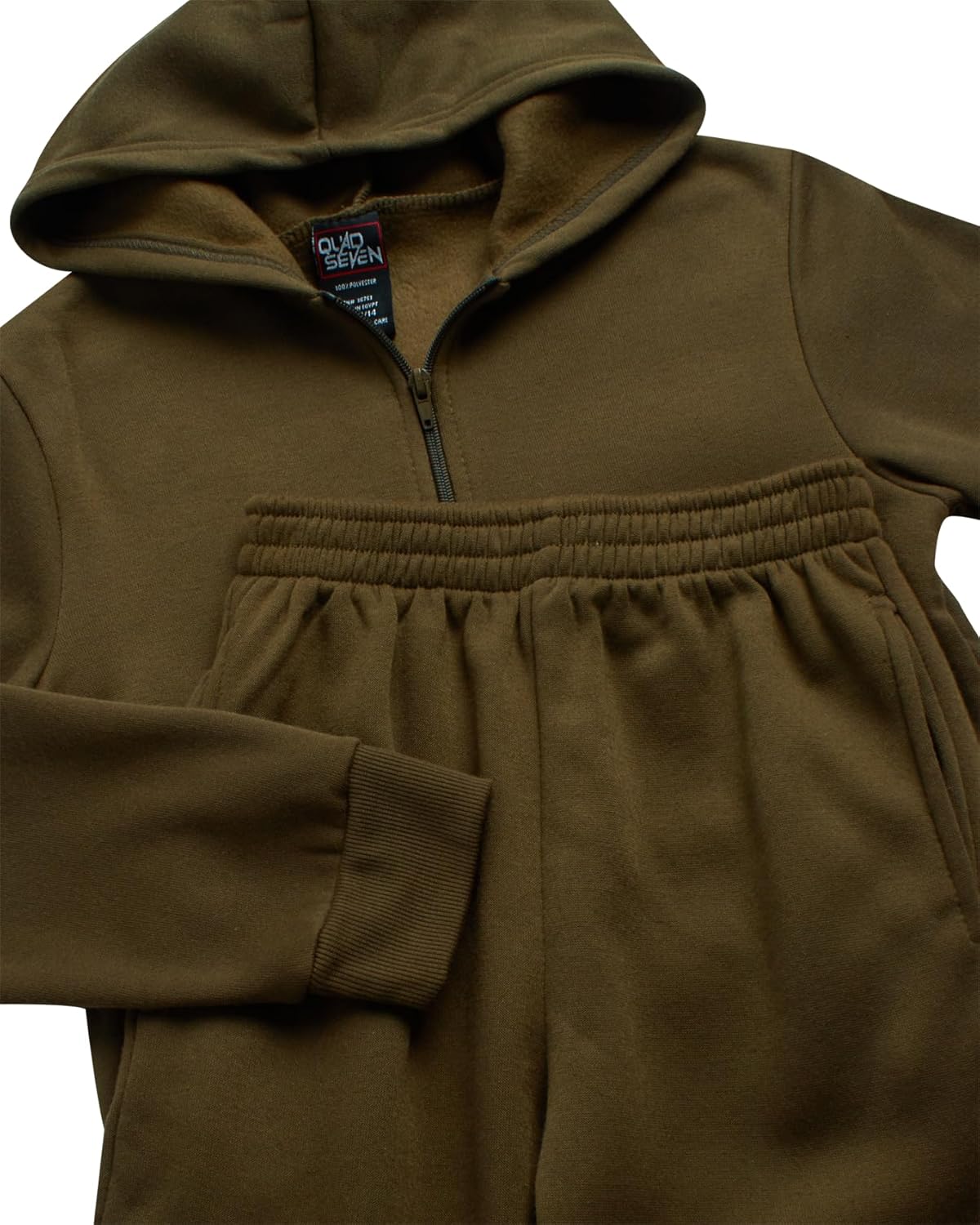 Quad Seven Boys Sweatsuit Set - 4 Piece Solid Fleece Boys Zip up Hoodie and Lightweight Jogger Sweatpants (Sizes: 5-18) - Image 3