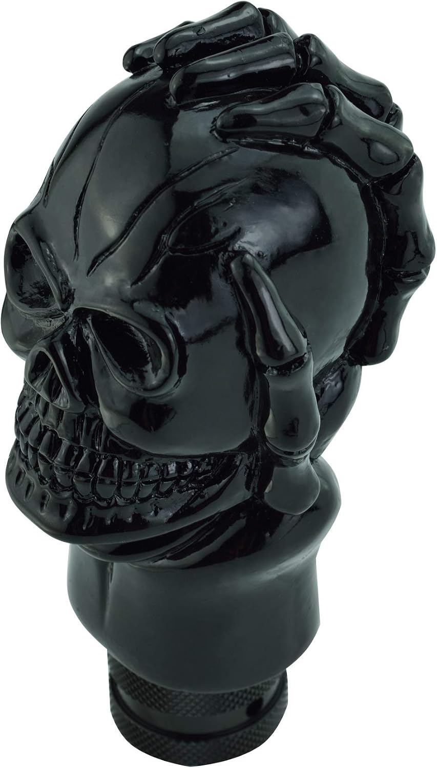Abfer Skull Shift Knob Bundle Rose Gear Shifter, Grip Shifter Handle Knob Stick Lever Head Replacement for Most Automatic Manual Truck Motor Vehicle image 2
