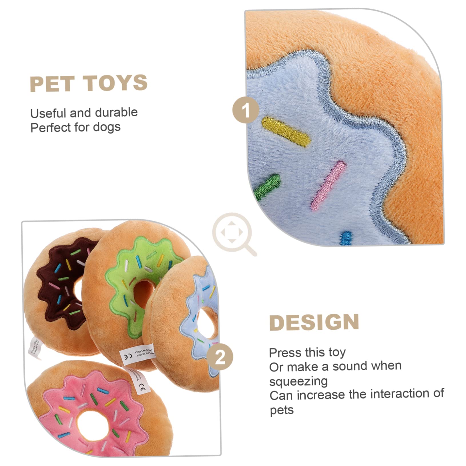 UPKOCH 4 Giocattoli da Masticare per Peluche Squeaky Sound Giocattoli Interattivi per per Intrattenimento e Abitudini Masticazione