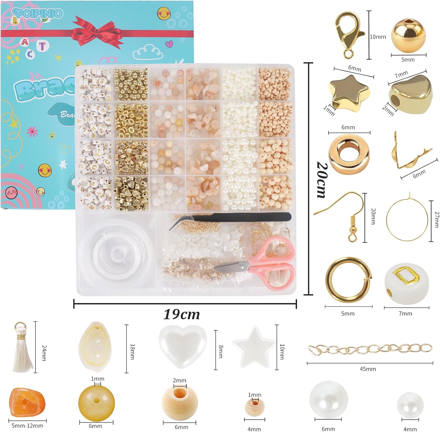 TOIPINIO Bracelet Making Kit Jewelry Making Supplies Kit Natural Stone Beads for Irregular Natural Stone with for DIY Craft 1736 PC Friendship Bracelet/Necklace/Earrings for Adults (Pink Aventurine) - Image 3