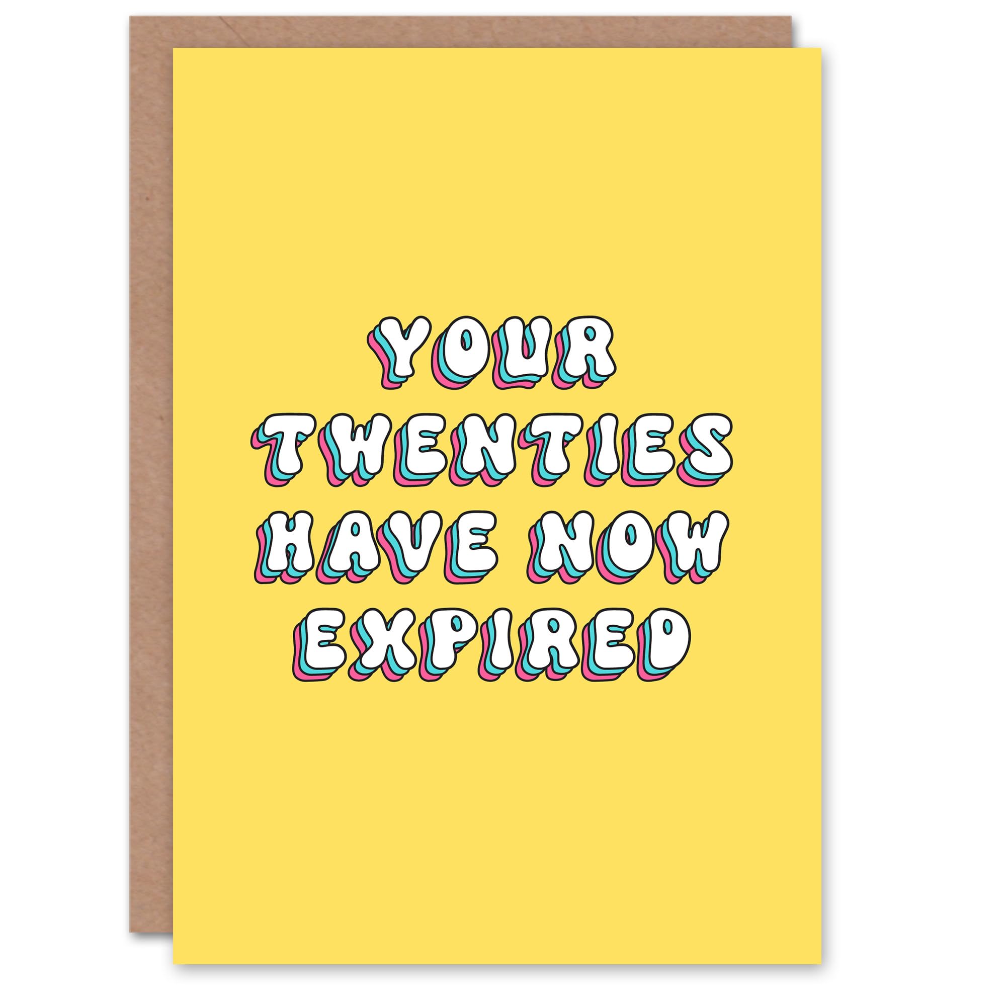 Artery8 Birthday Card - Women's - Funny Humour Greeting Card - Yellow