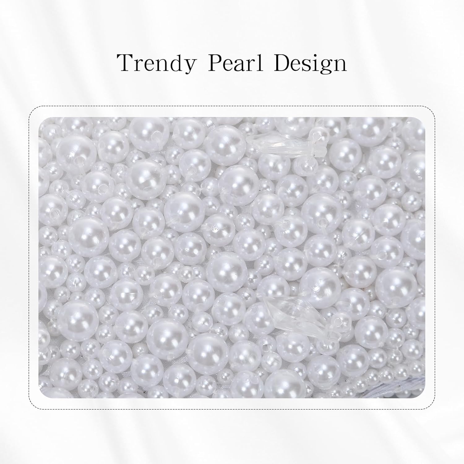 Oweisong White Pearl Clutch Purse for Women Formal Bride Evening Bag Beaded Handbag Tote Wallet for Party Wedding