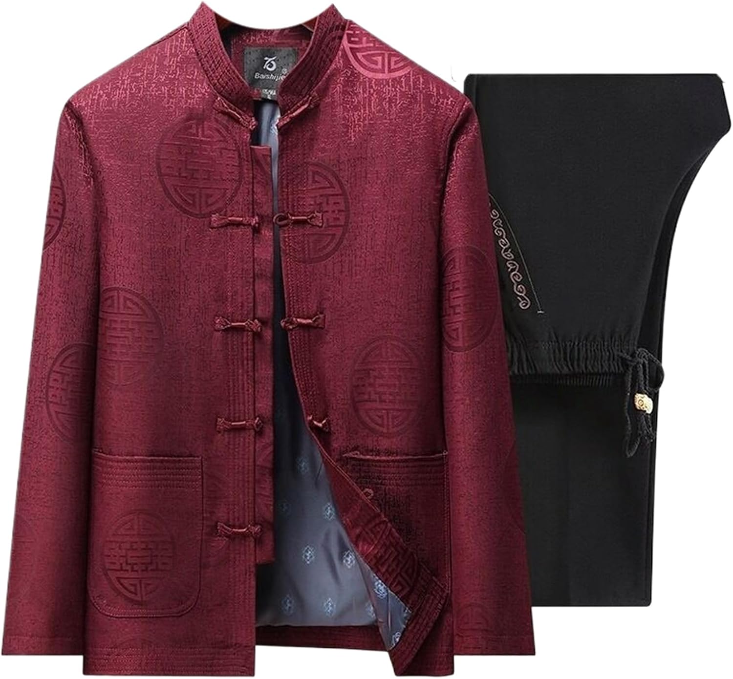 Men's Spring Autumn Tang Suit Jacket Chinese Casual Set