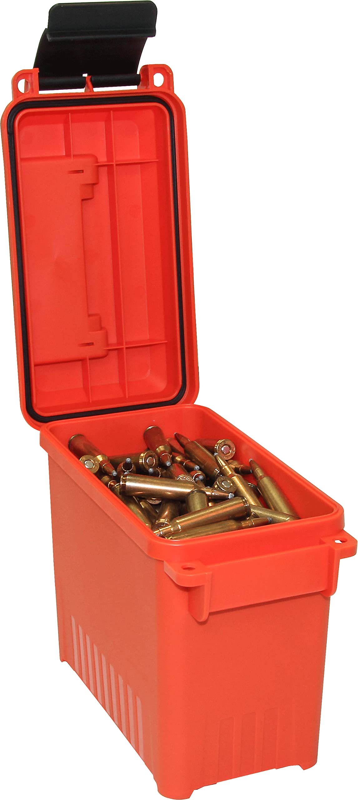 MTM AC15-35 Munitionsdose Mini für große Munition, wasserabweisende Dichtung, doppelte Vorhängeschloss, 5,4 kg Kapazität, hergestellt in den USA, Orange, Ansicht 3