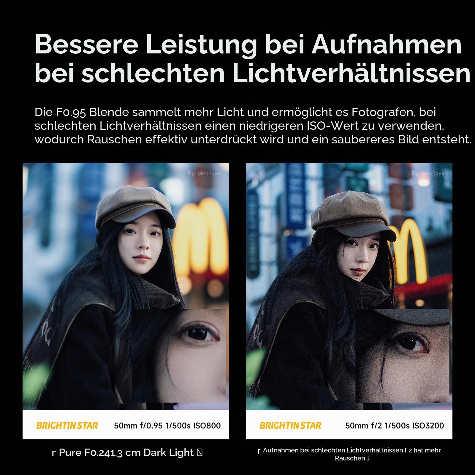 Brightin Star Full Frame MF 50 mm F0.95 II Objektiv für Nikon Z Mount Mirrorless Kamera, f/0.95 Prime Manueller Fokusobjektiv für Z6 Z6 II Z7 Z7 II Z5 Z9