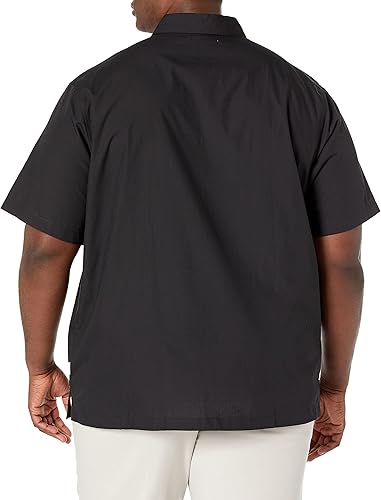 Vista 2 de Cubavera Camisa Guayabera de manga corta con botones y cuatro bolsillos para hombre