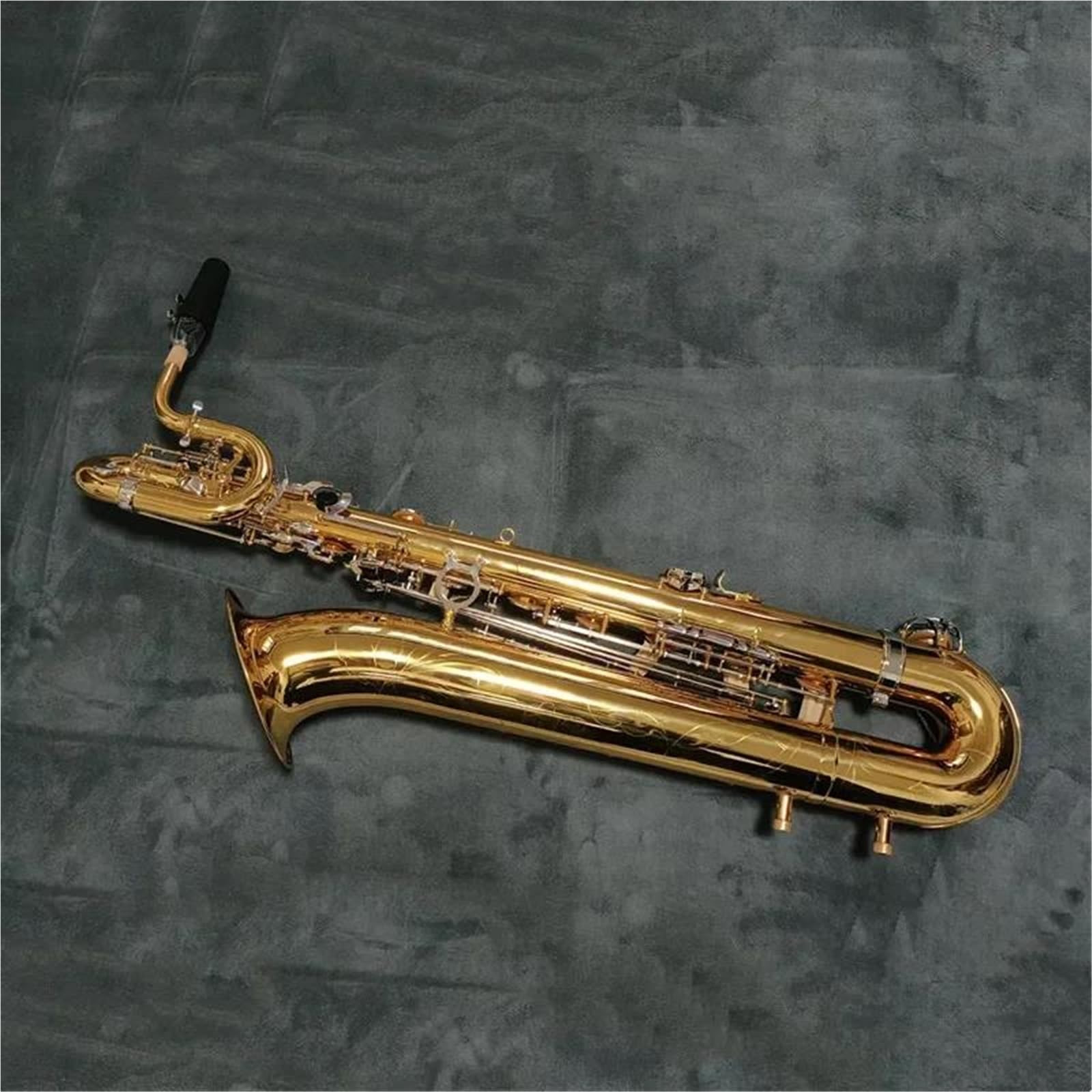 Sassofono professionale Sassofono Baritono In Mi Bemolle Strumento A Fiato Professionale Placcato In Ottone Con Custodia