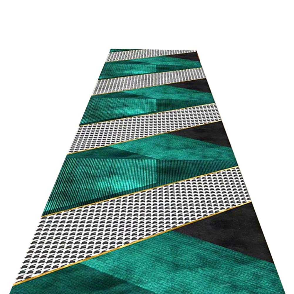 Można prać w pralce zielony dywan, dywany do salonu, sypialni i przedpokoju, 60 cm/80 cm/100 cm/120 cm szerokości (rozmiar: 100 x 600 cm)