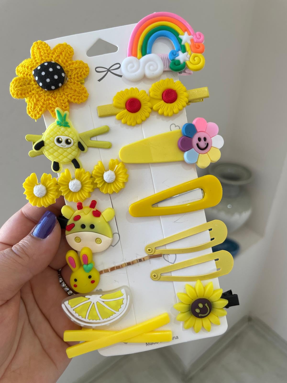 14'Lü Pens Çıtçıt Toka Seti Sarı Renk