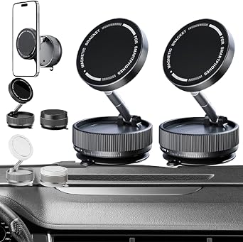 Moft Pivot Pro, Moft Pivot Pro Car Mount, Moft Pivot Pro Gripmaster 360 Magnetic Holder, Moftpivotpro Phone Stand Car, 360 Rotatable 180 Foldable 2-Black