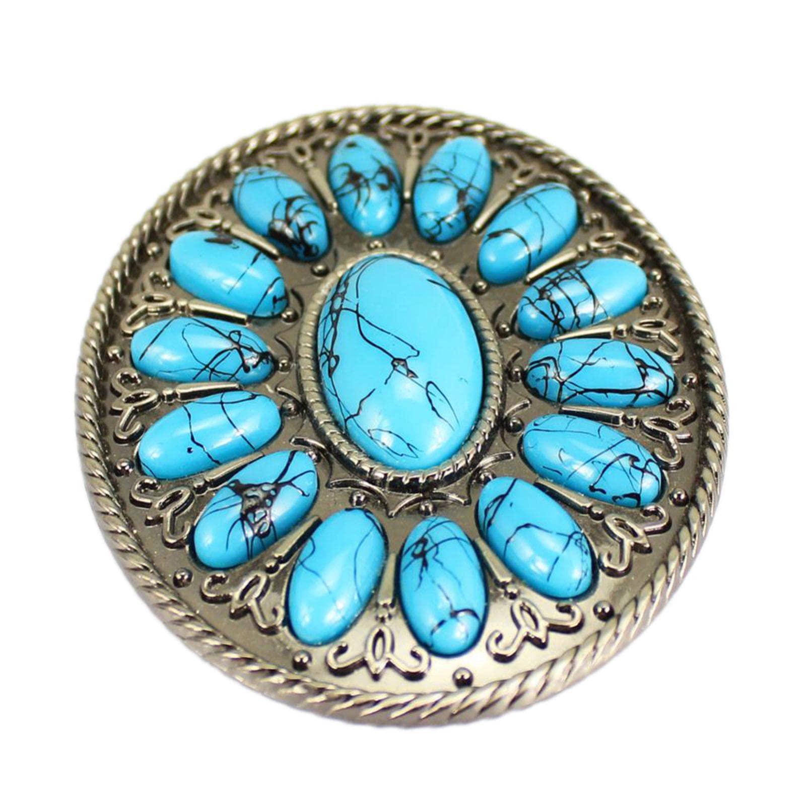 myaddiction 2xCowboy Turquoise Bohemia Belt Buckle Werstern Indian Cowgirl Stone Buckles-picture-14