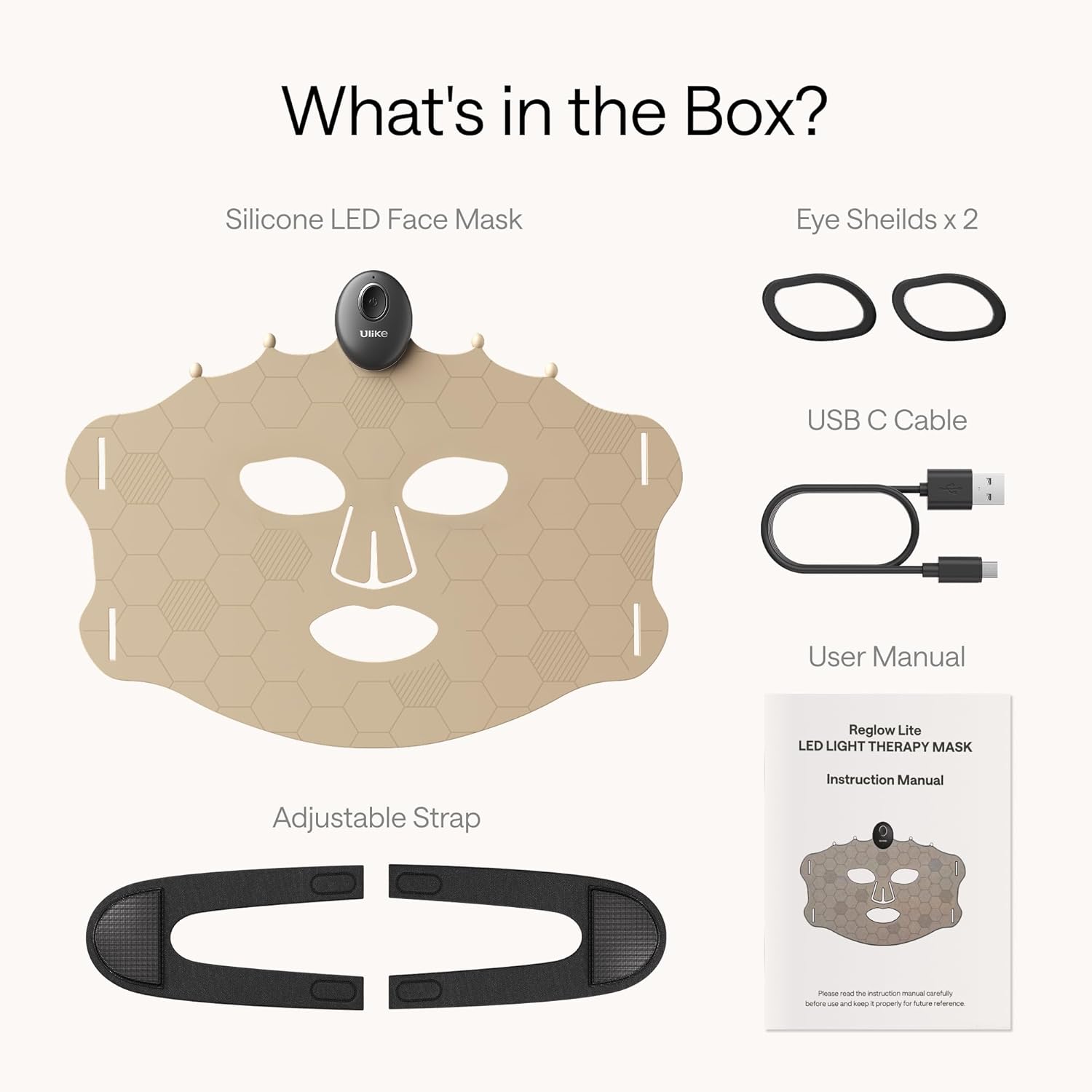 Ulike ReGlow Lite LED Mask With 3 Modes for Anti-Acne & Anti-Aging, Powerful LED Beads With Red, Blue and Mixed Light, 3D Facial Comfort Fit, Red Light Therapy Skin Care At Home