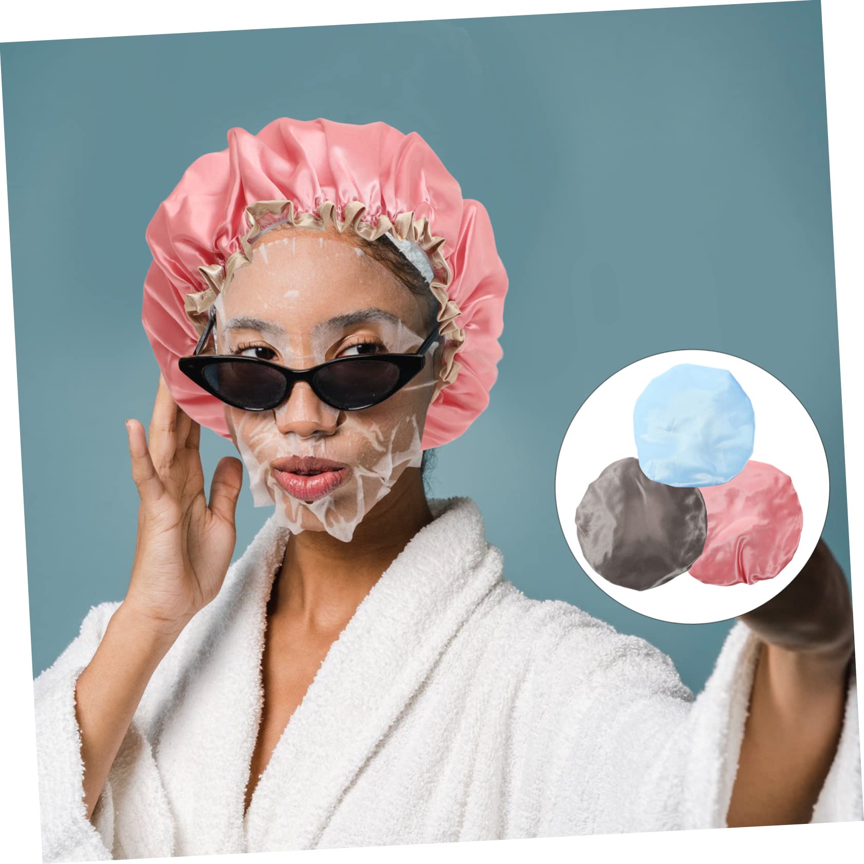 Healeved 12piezas Gorro De Ducha Doble Capa De Protección Para Cabello Baños Spas y Ducha