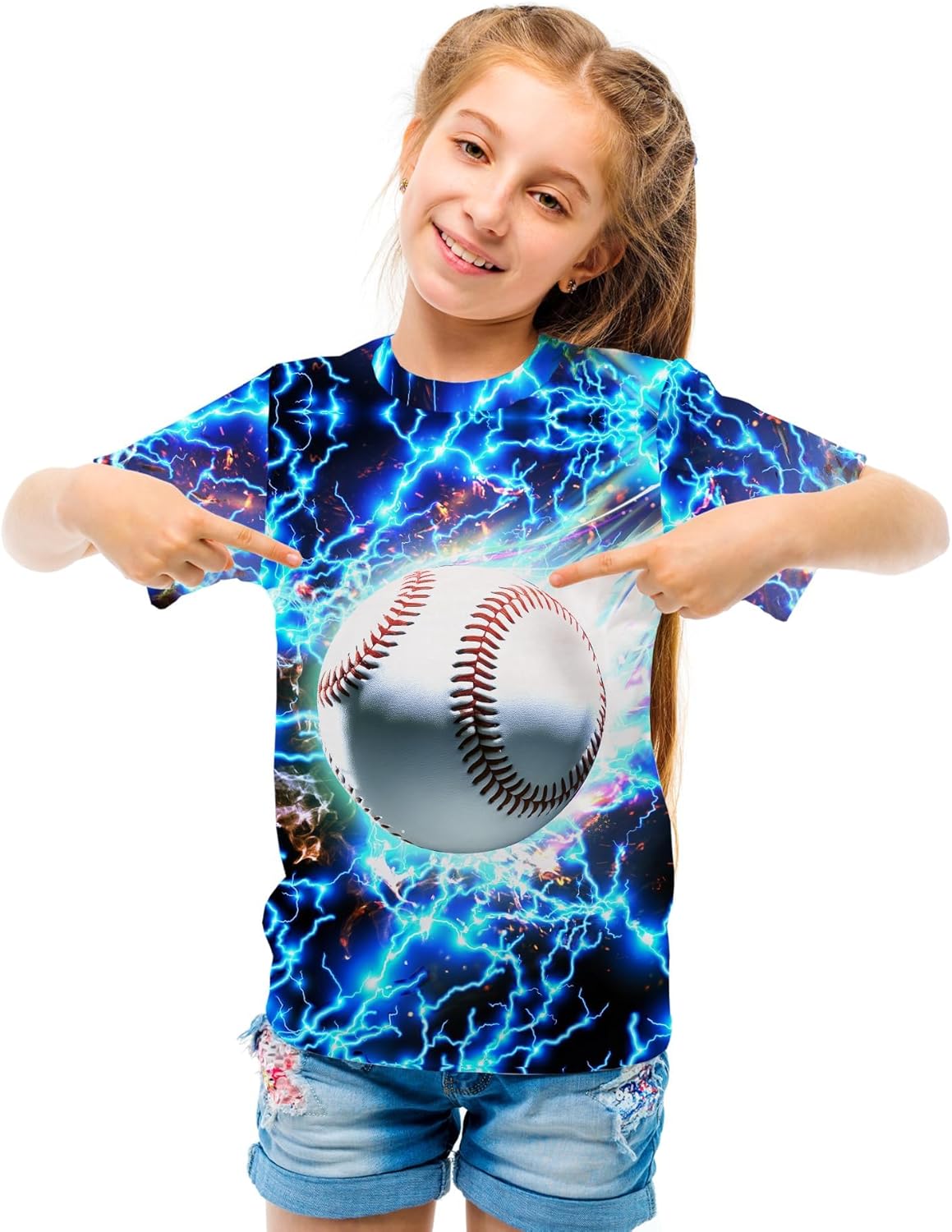 3D Graphic Kids T Shirt, Unisex Creative Print Crewneck Shirts, Boys Girls Short Sleeve Tees for 6-16 Years Teens - Image 3