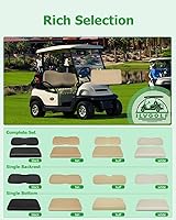 Vista 3 de Cojín inferior de asiento delantero para Club Car DS 2000.5-up, cojín de asiento delantero de carrito de golf, color marrón, cojín de repuesto