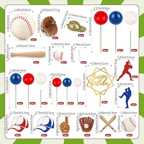 Miniatura 263 de Hooqict 26 piezas de decoraciones de pasteles de los años 80 y 90, decoraciones retro de los años 80 de hip hop con bolas de purpurina para cupcakes