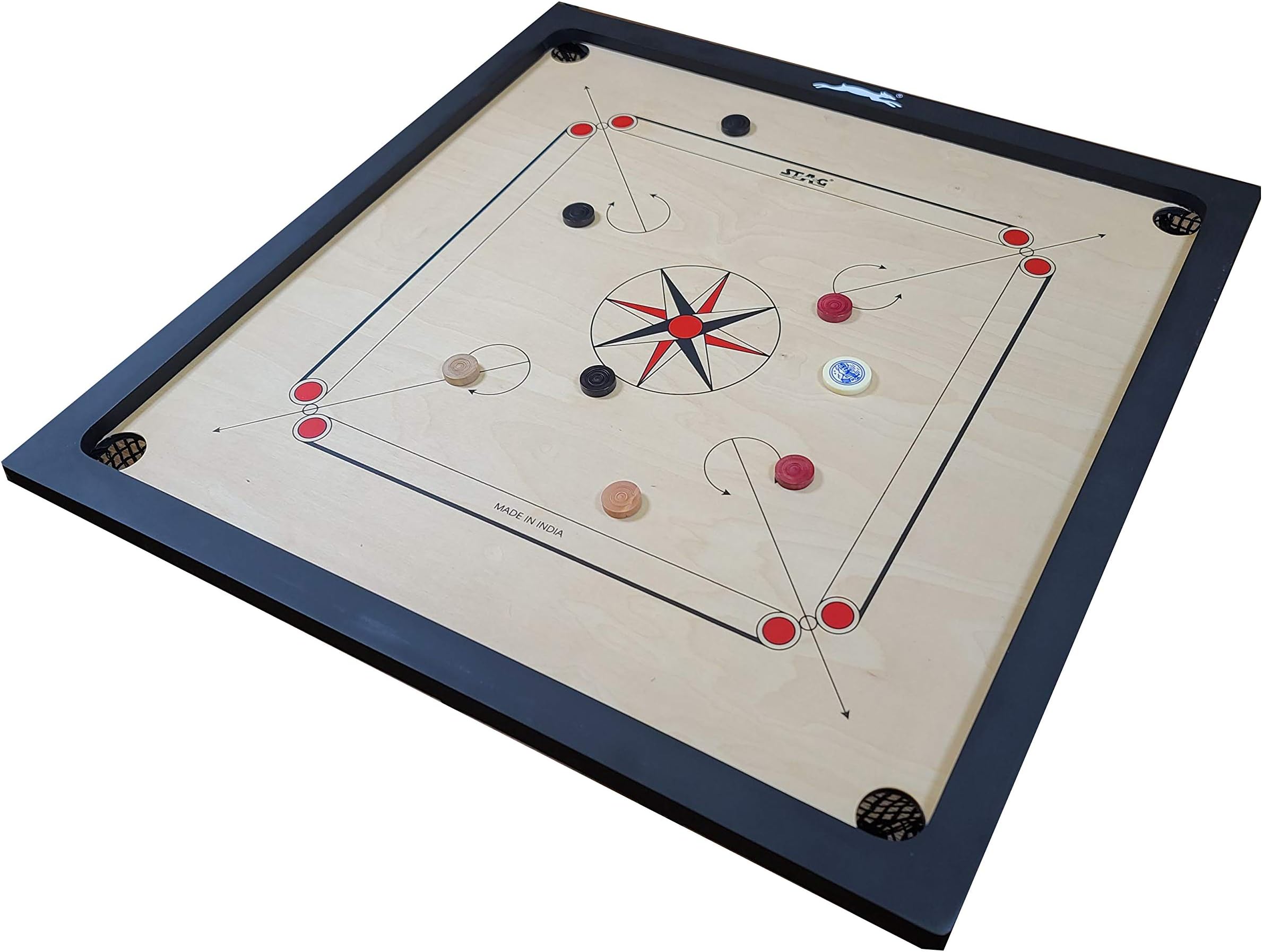 Hobby Carrom Board Game with Coins and Striker