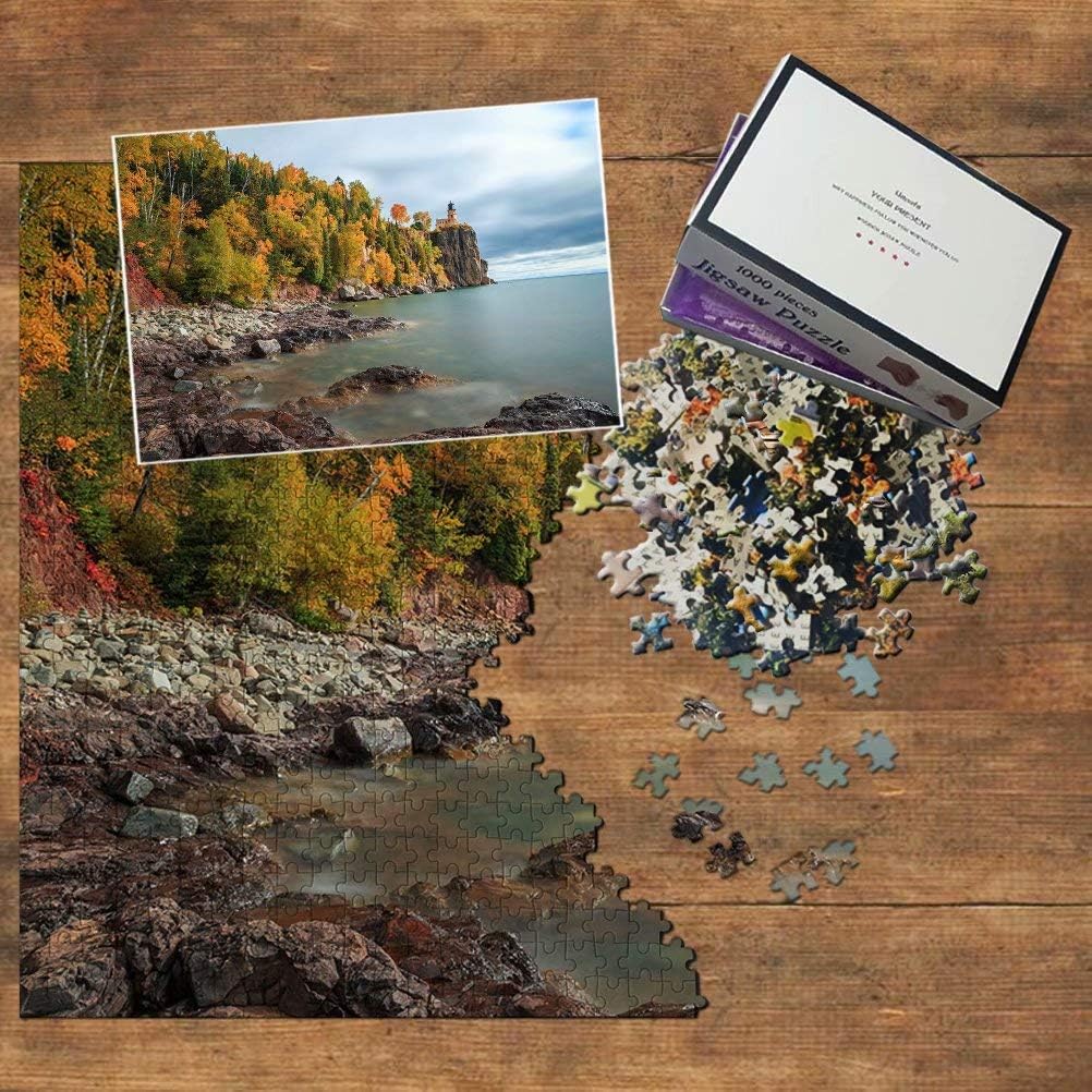 USA America Lighthouse Lake Superior Minnesota Jigsaw Puzzle 1000 Piece Travel Souvenir Wooden