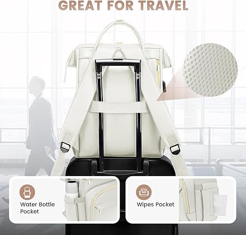 Miniatura 91 de LOVEVOOK Mochila para laptop para mujer, mochila para mujer a la moda, Negro, 15.6 pulgadas