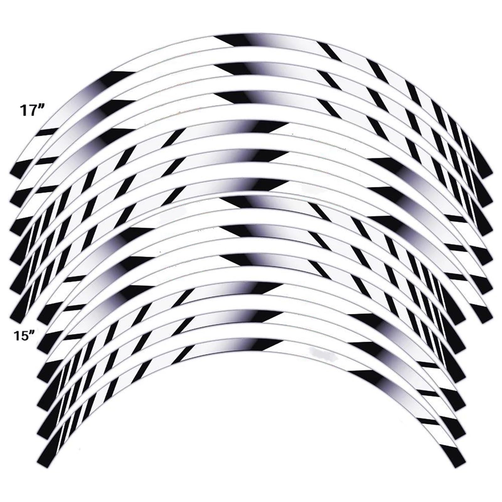 Stickers Motorcycle Wheel Stickers Night Reflective Decorative Rim for Xadv X-ADV 350 750 X(Bianco)