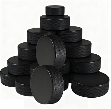 AceFox Ice Hockey Pucks for NHL-Regulation- 6oz, 3" Diameter x 1" Thick - 24-Pack Practice Pucks for Training & Games