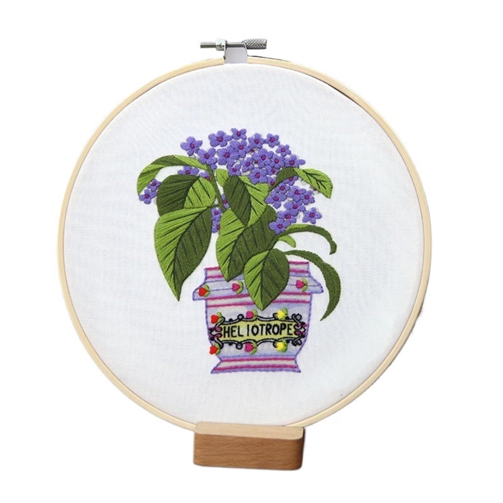 LKLNKVL embroidery, Embroidery Kit， Flower Stamped Kit(Color 17,Without hoop)