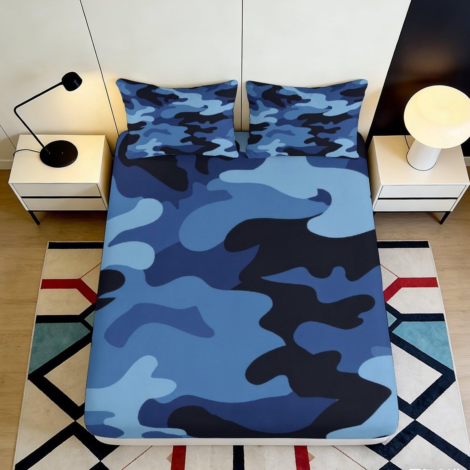 3D Printed Parrot Fitted Sheet Microfiber Deep Pocket Elastic Hem Bedroom Bedding Parrot Mattress Fitted Cover Washable 140x200x25cm