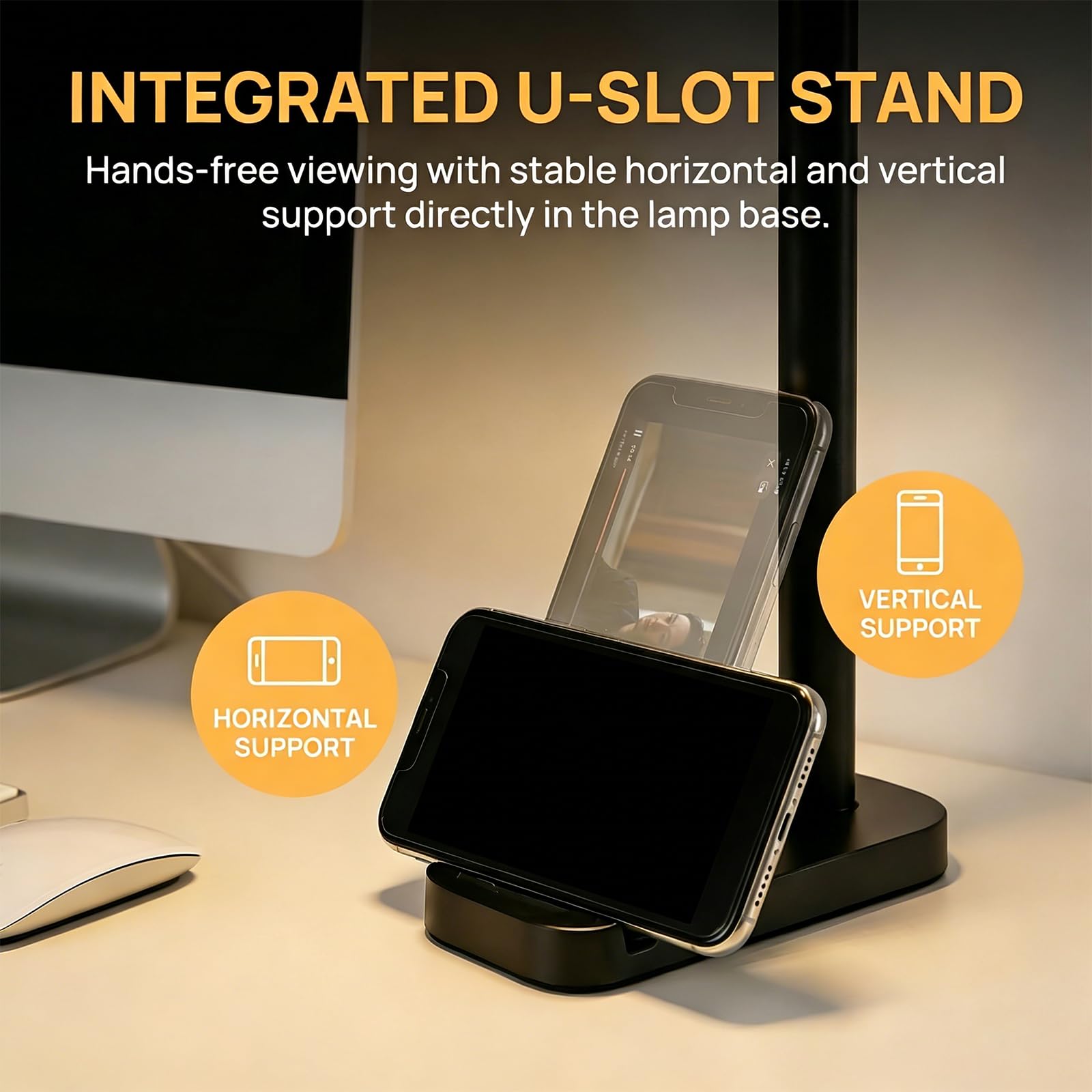 Sunny Power Lámpara de escritorio LED regulable, lámpara de lectura, 3 modos de iluminación, accesorios de protección ocular