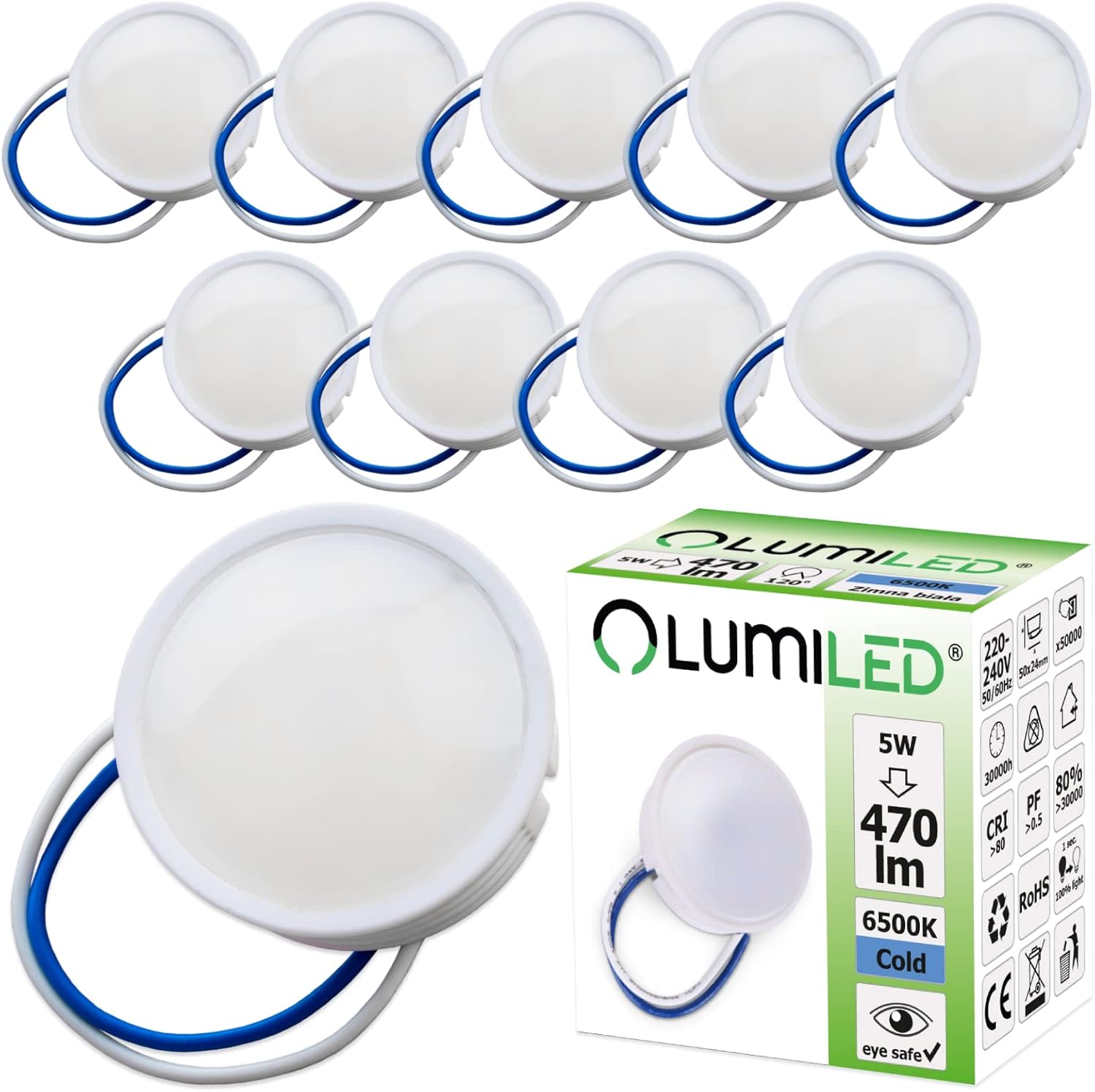 LUMILED Modul LED INSERT 7 W (Entspricht Halogen 60 Watt), extra flach ...