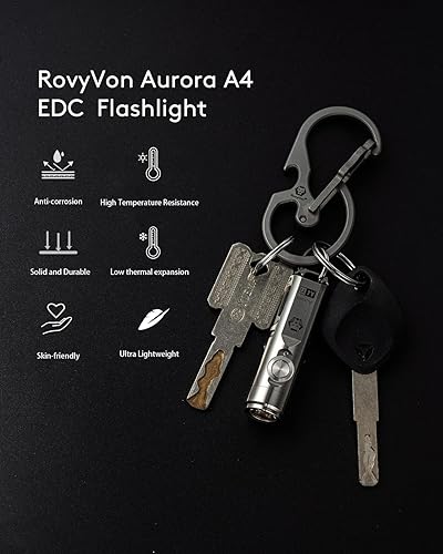 Miniatura 8 de RovyVon Aurora A3 - Linterna de mano EDC de 4 generación, 650 lúmenes, mini linterna de mano súper brillante, alimentada por batería recargable USB