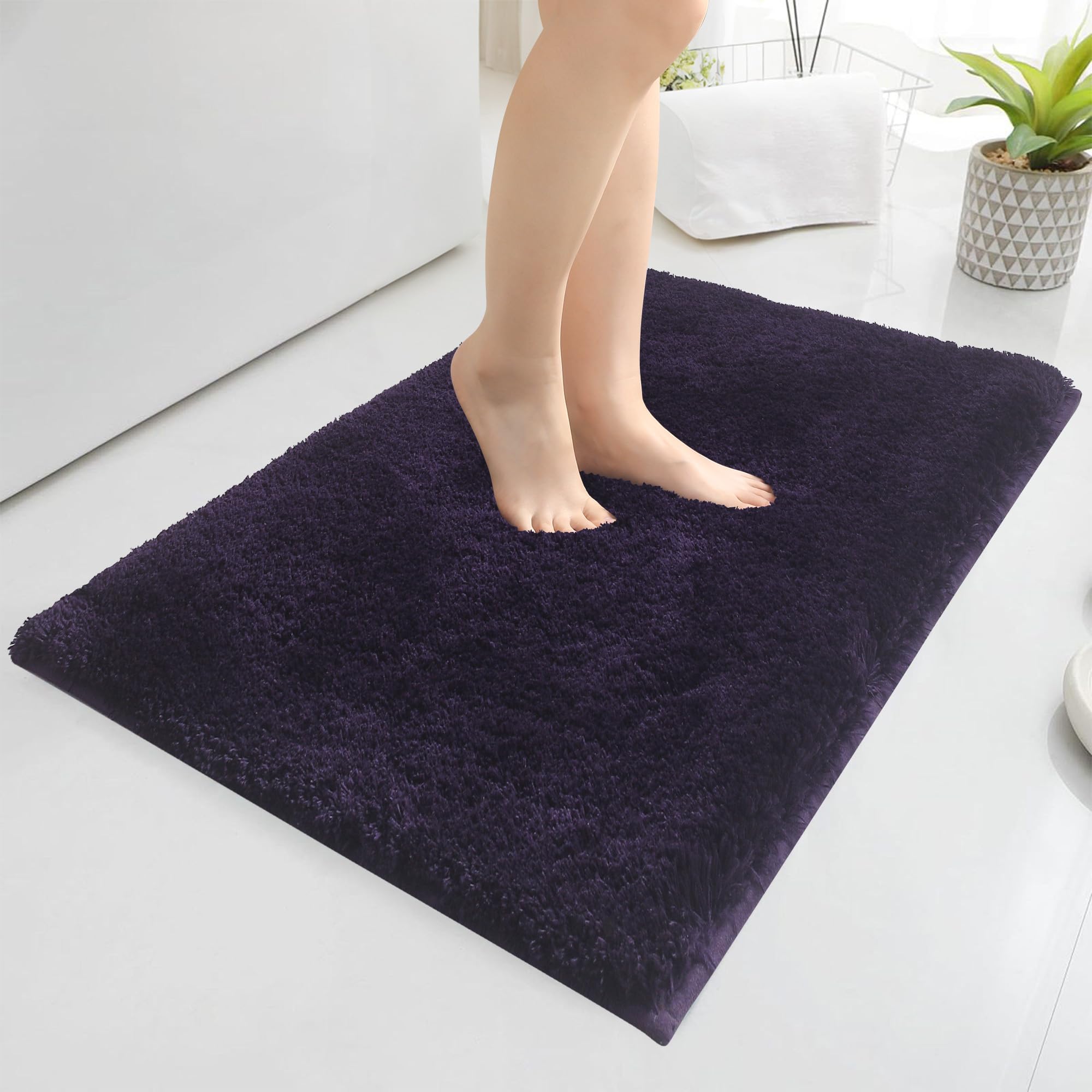 Baahrnom Microfibre Bath Mat 50x80 CM, Bathroom Mat Non Slip, Machine Washable Bathroom Rug Absorbent for Your Bath, Shower or Toilet — image 1