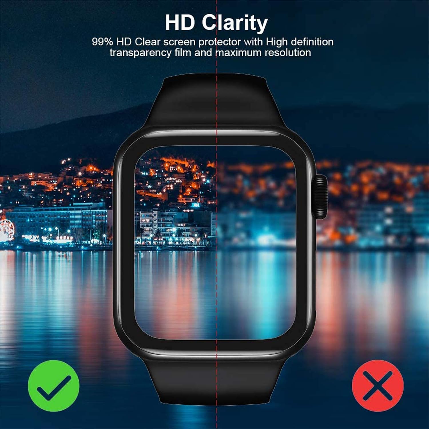 3 Pack Smart Watch Screen Protector for Apple Watch Series 6/SE/5/4 44mm, 3D Full Coverage Bubble Free Anti-Scratch Shatterproof HD Ultra Clear Waterproof Screen Protector Film for Iwatch SE 6/5/4