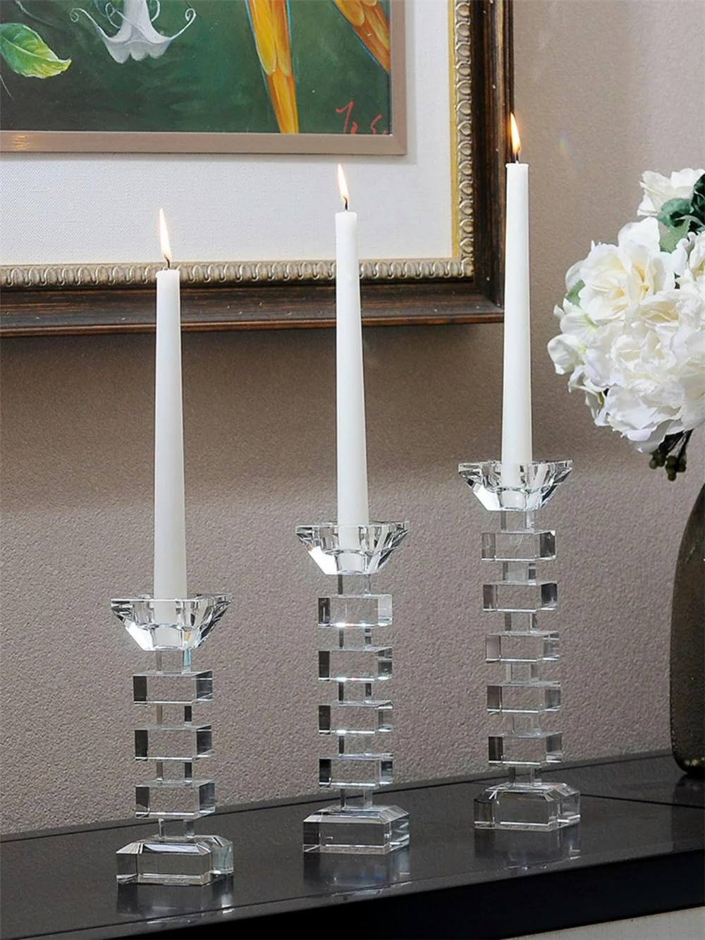 Portacandele in Cristallo Creativo Romantico portacandele tealight Decorazioni per Matrimoni Ornamenti per Feste in casa portacandele da Tavolo