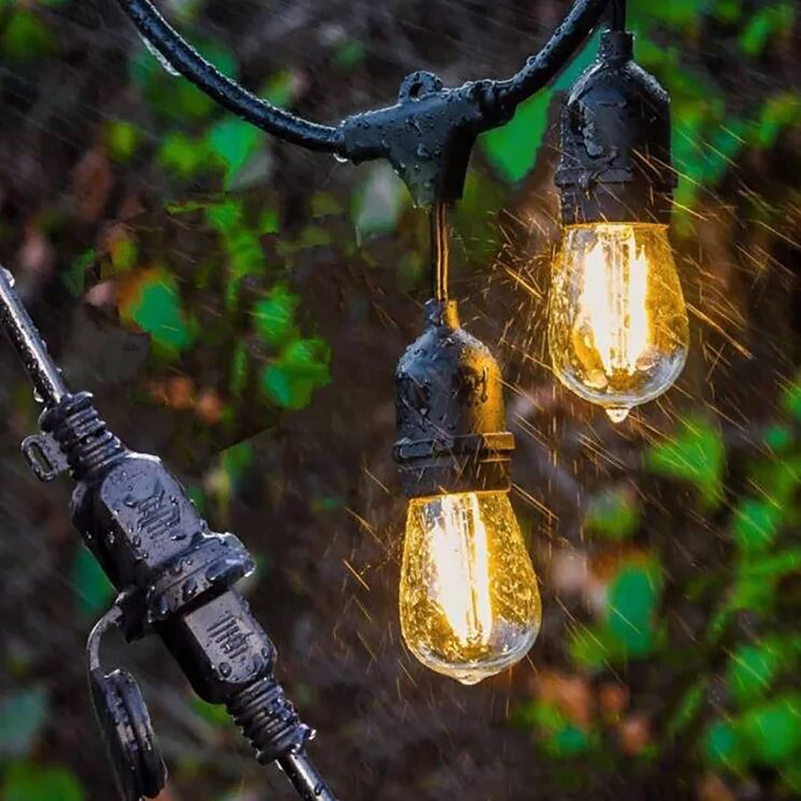 10M LED Lichterkette Außen,S14 Lichterkette Gluehbirne Aussen LED,IP65 Wasserdicht,Lichterkette mit LED Birnen,Warmweiß 3000K Beleuchtung für Innen und Außen Deko Garten Hochzeit