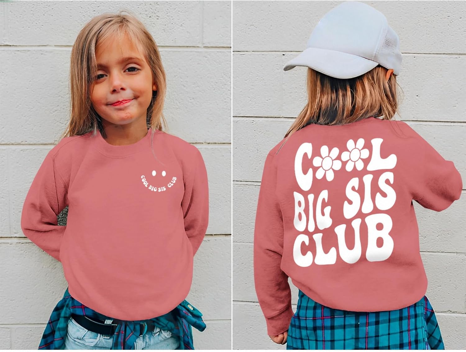 Big Sister Sweatshirt for Toddler Baby Girls - Cool Sis Club Long Sleeve Outfit Shirt for Announcement - Image 3