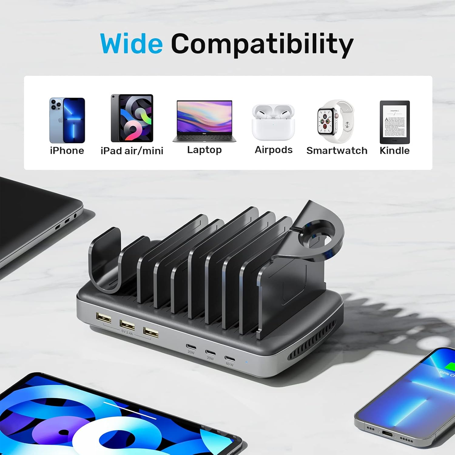 Buy Unitek USB C Charging Station for Multiple Devices Apple, 120W 6