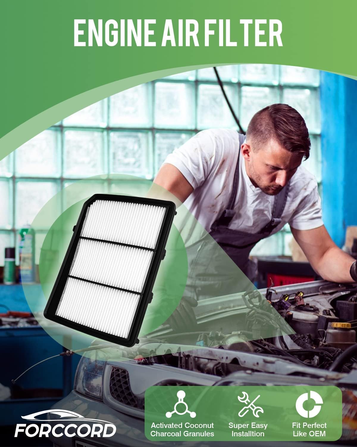 2-Pack Engine Air Filter Fits for Nissan Titan 2024 2023 2022 2021 2020 2019 2018 2017 Air Filters Replacement PA99212 Car Accessories