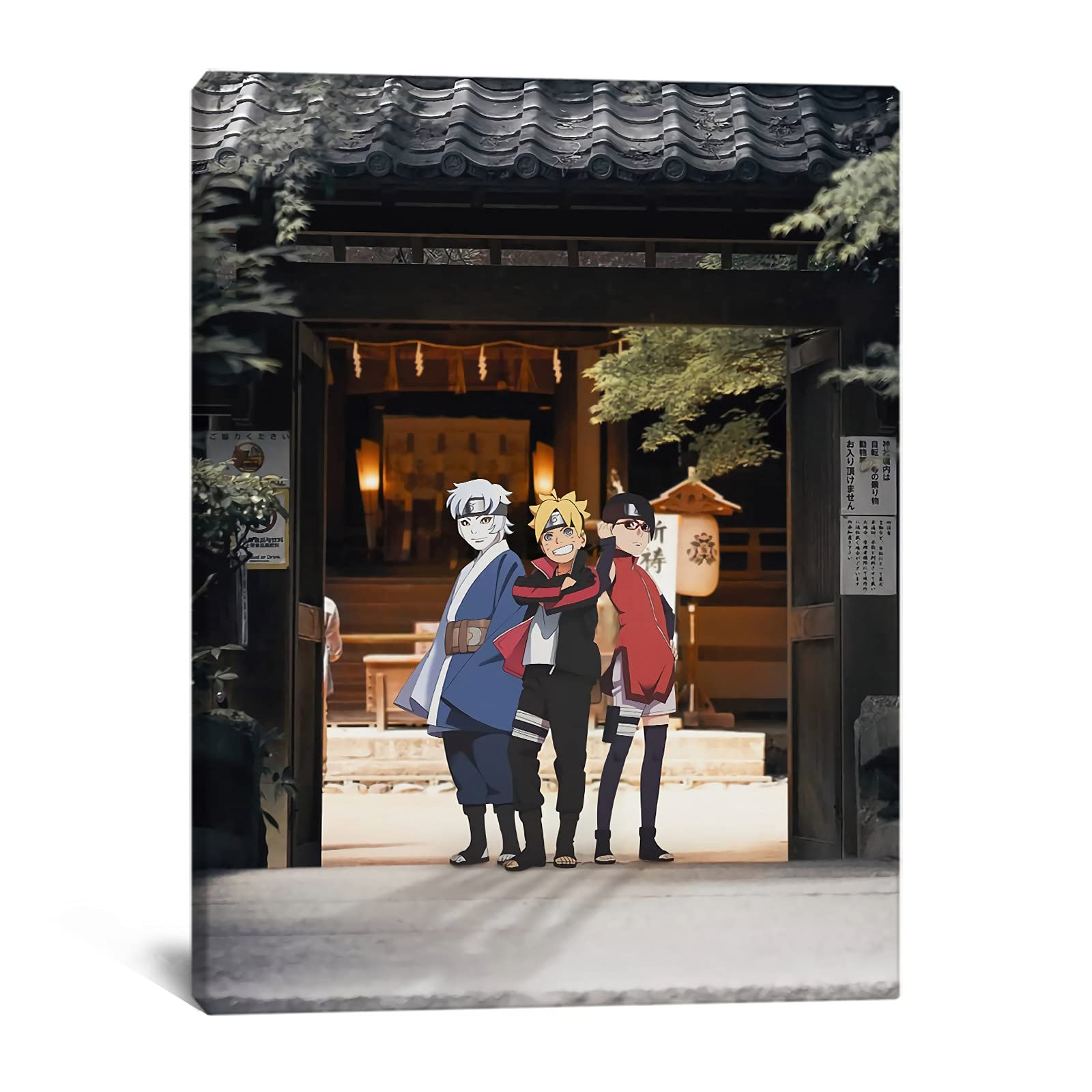 Naruto Shippuden Anime Decoration Paintings Home Decor Cartoons Canvas Wall  Art for Manga Posters Prints No Frame (New Team Konohamaru Boruto