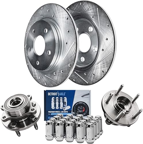 Miniatura 20 de Detroit Axle - Kit de frenos con bujes de rodamiento de rueda delantera 4WD para Chevy Silverado GMC Sierra 2500 HD 3500 Avalanche Suburban Yukon XL